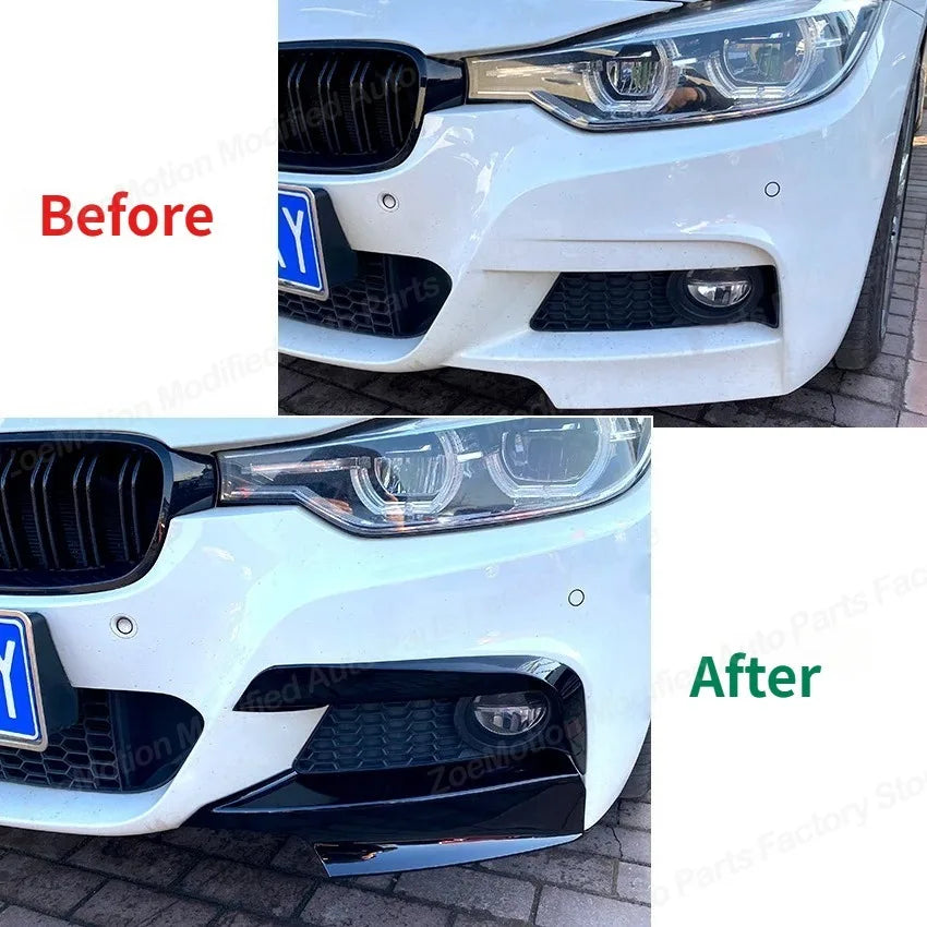 For BMW 3 Series F30 F31 Front Bumper Side Splitters Spoilers
