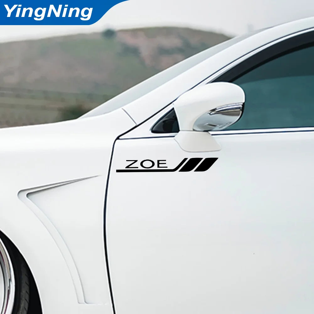 For Renault Zoe Auto Accessories 2PCS Side Reflective Sticker