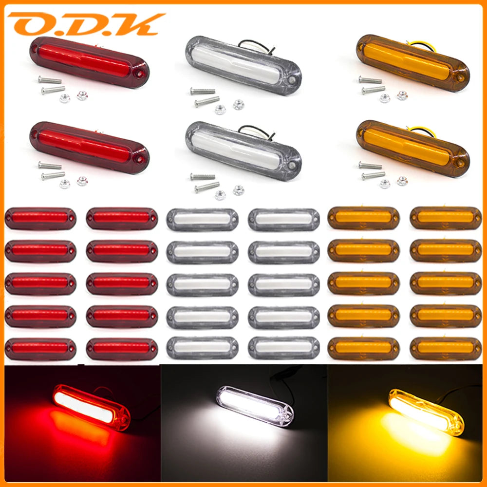 10PCS 12V 24V Side Marker External Indicator Warning Rear