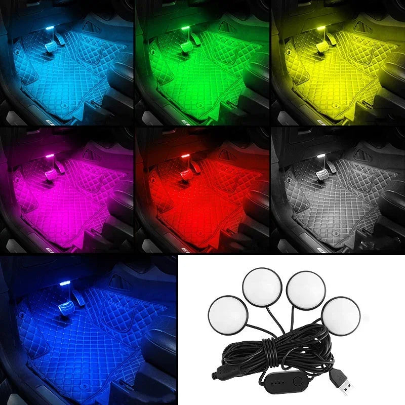 In Foot Ambient Interior Atmosphere USB Backlight Mood Well