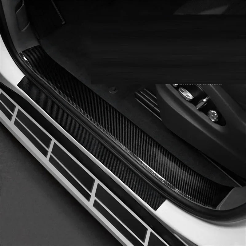 5D Carbon Fiber Stickers Protector Door Sill Sticker Scratchproof