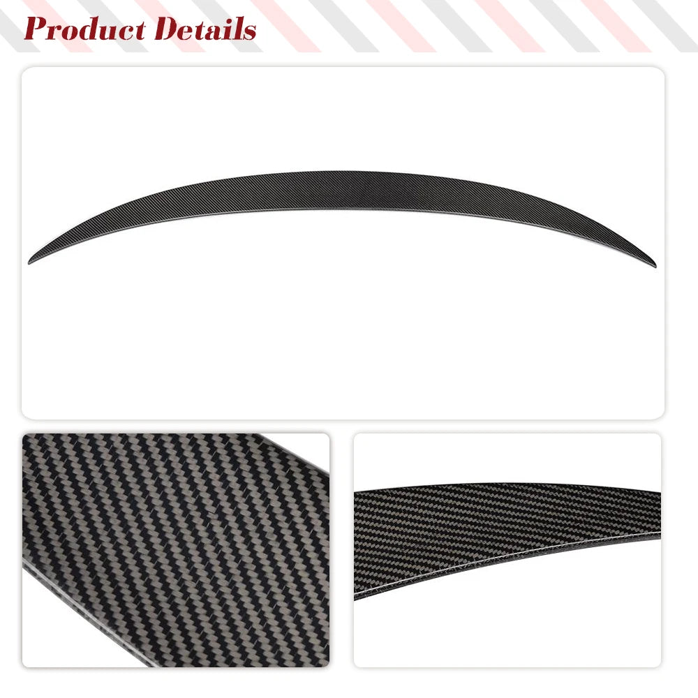 For BMW X6 F16 2015-2018 Carbon Fiber Rear Trunk Racing Spoiler