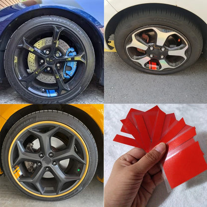 For Size 16-21" 6PCS Sticker Reflective Wheel Rim Vinyl Warning