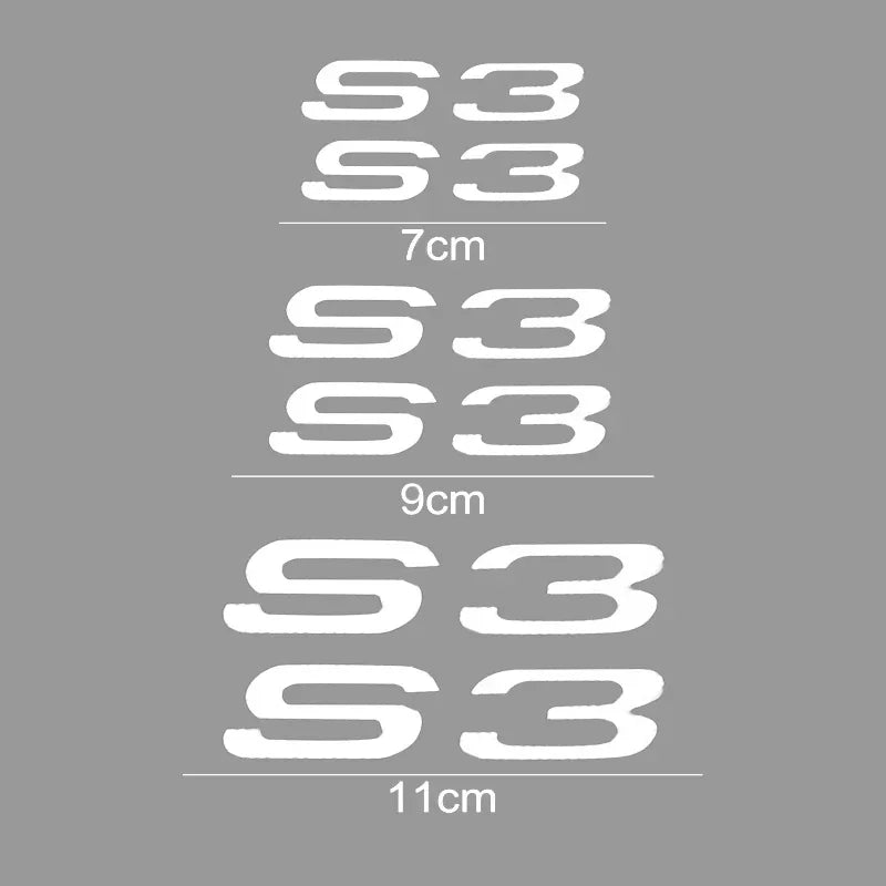 For Audi S3 Logo Vehicle Caliper 6PCS Decals Sticker Tire Brake