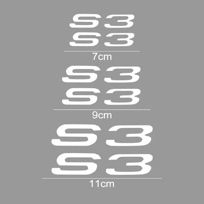 For Audi S3 Logo Vehicle Caliper 6PCS Decals Sticker Tire Brake