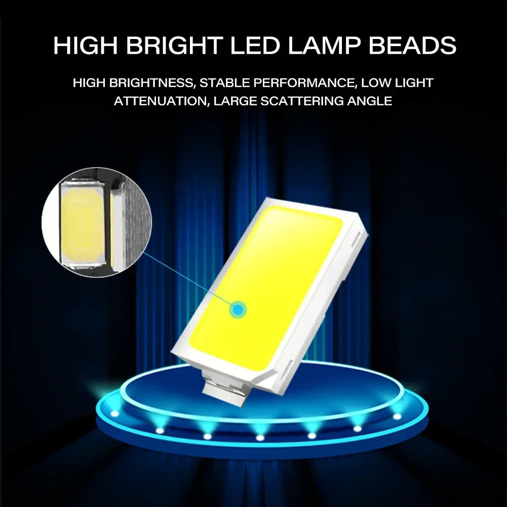 10PCS W5W T10 Bulbs Canbus 5730 8SMD 12V 6000K