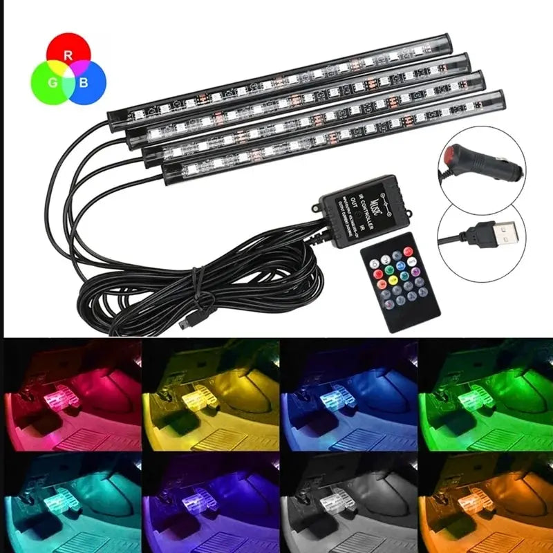 RGB Ambient Strip Interior Atmosphere Lamps Colors Off Road