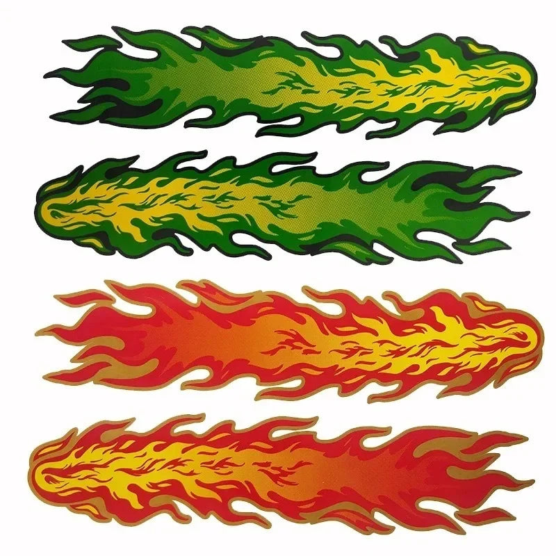 Motorcycle Flame Sticker Waterproof Bumper Scratch Cover Decal