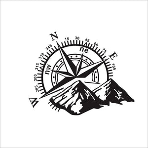 28CM 4X4 Compass Leaf Navigate Mountain Offroad Waterproof Pvc