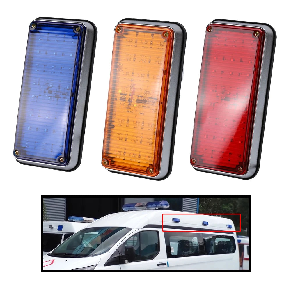 2PCS Ambulance 12V 24V Stroboscope Construction Truck Strobe