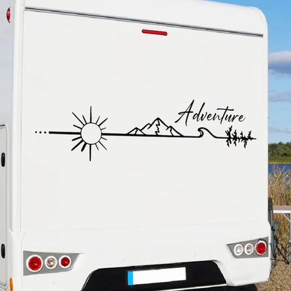 For Camper Camping Adventure Vinyl Sticker Van SUV Motorhome