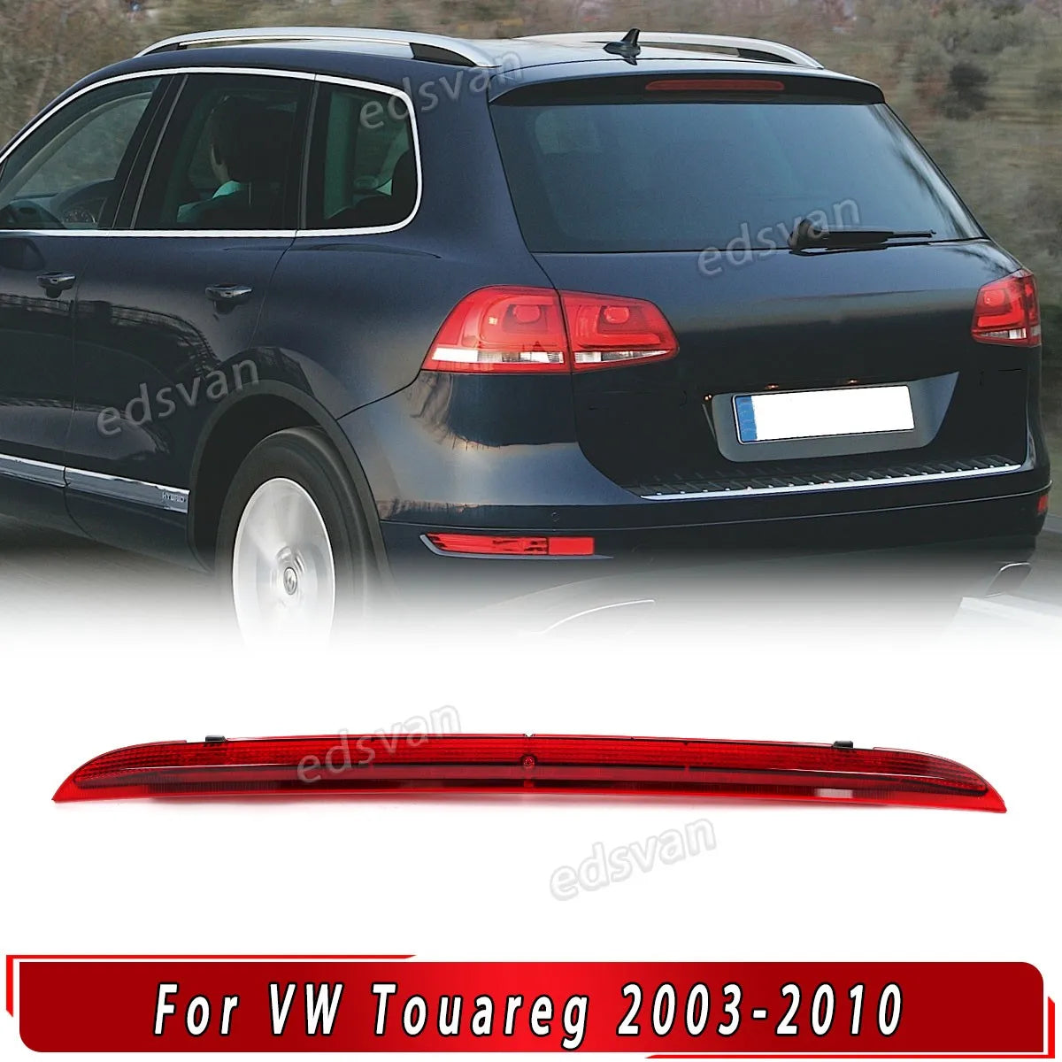 For Touareg VW Third Brake SUV 7LA 7L6 7L7 2003-2010 Leve Red