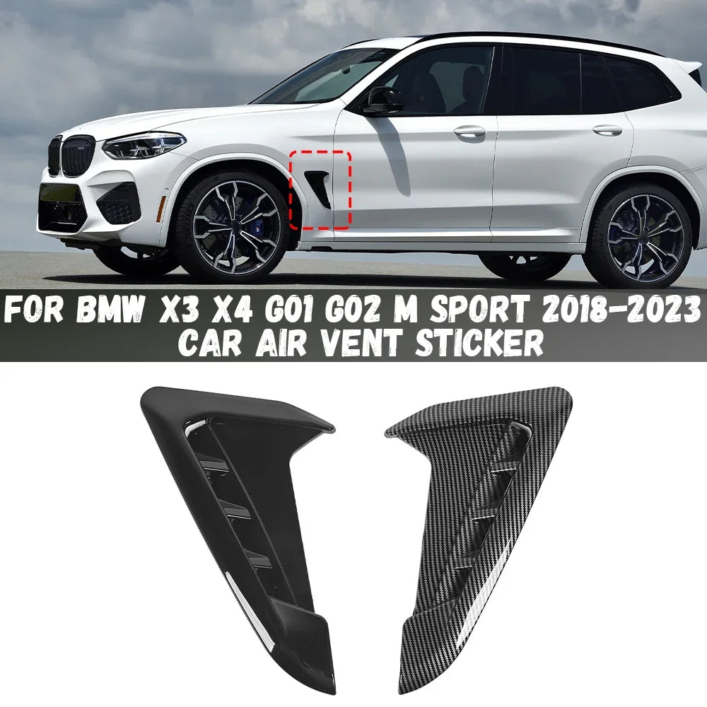 For BMW X3 X4 G01 G02 Side Fender Spoiler Wind Knife Gills Air