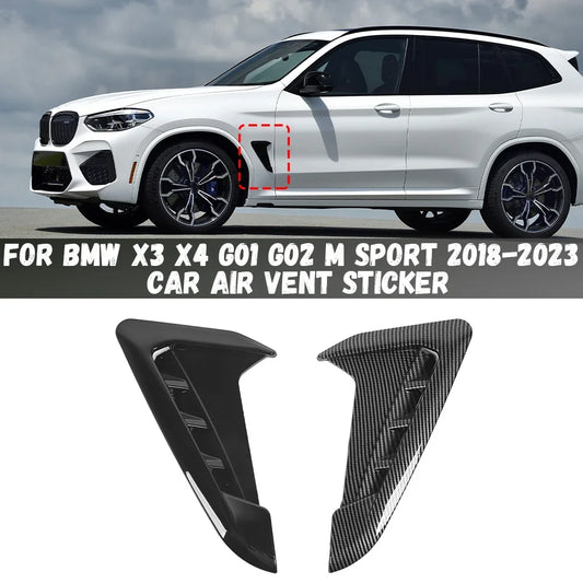 For BMW X3 X4 G01 G02 Side Fender Spoiler Wind Knife Gills Air