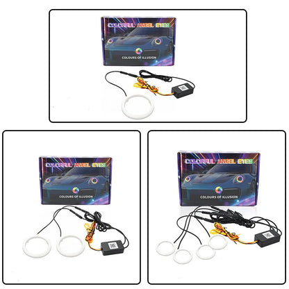 4PCS Set RGB Angel Eyes Halo Rings Cotton 12-24v