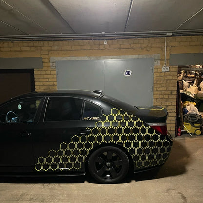 For Side Body Large Size Honeycomb Open Stickers Vinyl Tape
