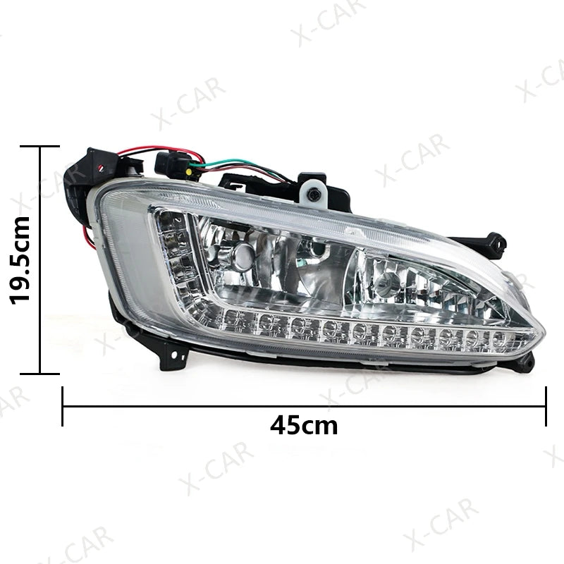 For Hyundai Santa Fe IX45 2013-2015 2PCS 12V Drl Daytime Running