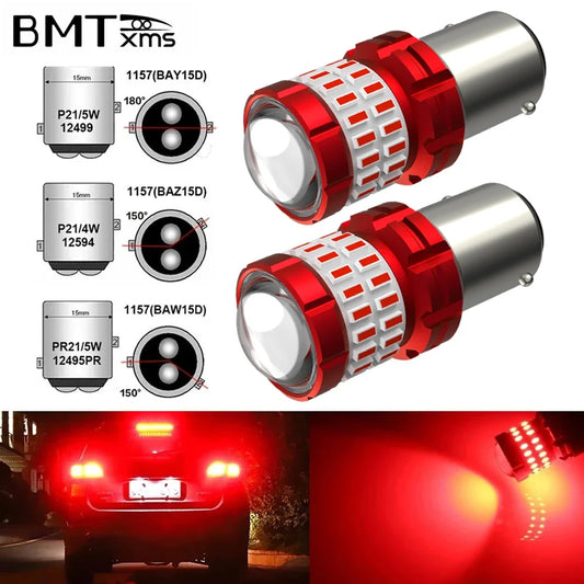 Bmtxms 2PCS 1157 P21 5W bay15d Red Stop Bulb