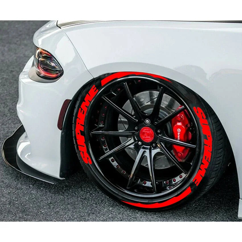 For 14"-22" Wheels 8 Kits Permanent Tire Lettering Sticker