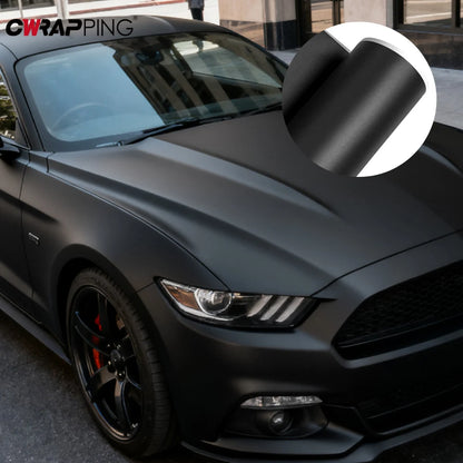 For Motorcycle Matte Black Vinyl Wrap 1.5mx3m 6M Film Covering
