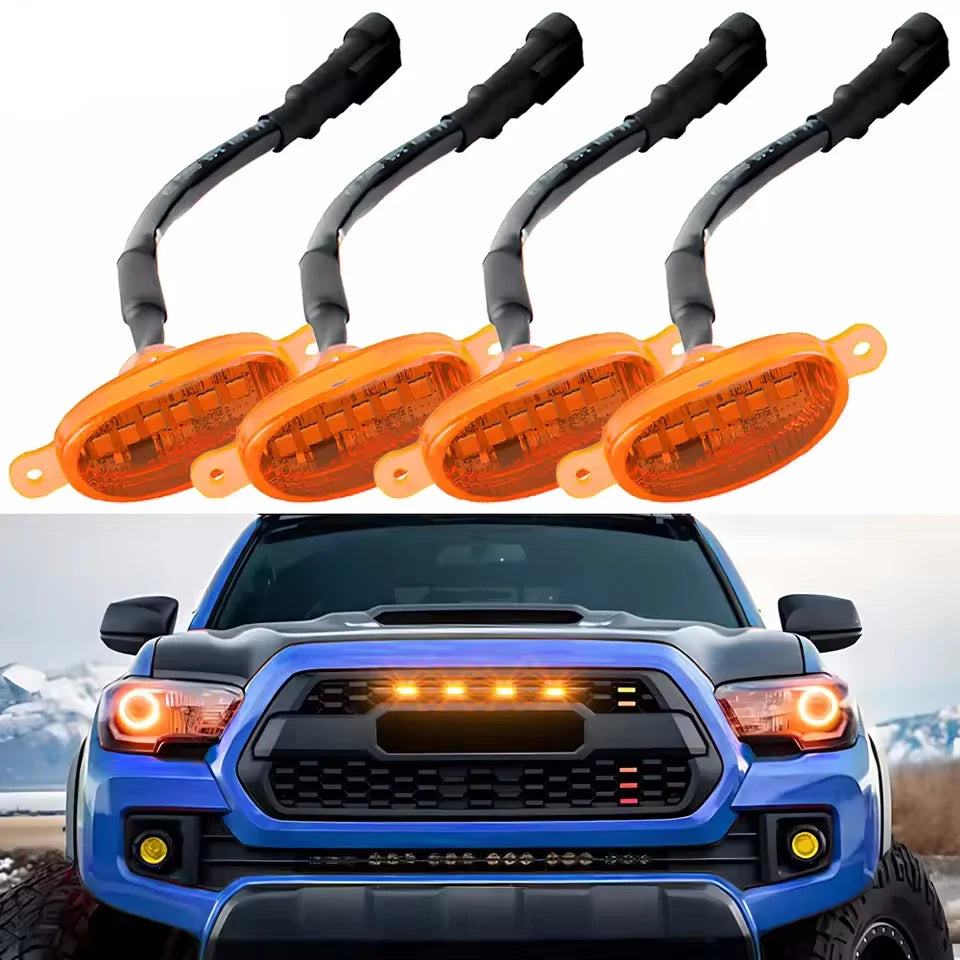 4X Grille Yellow Daytime Running Warning Pickup Truck Haze