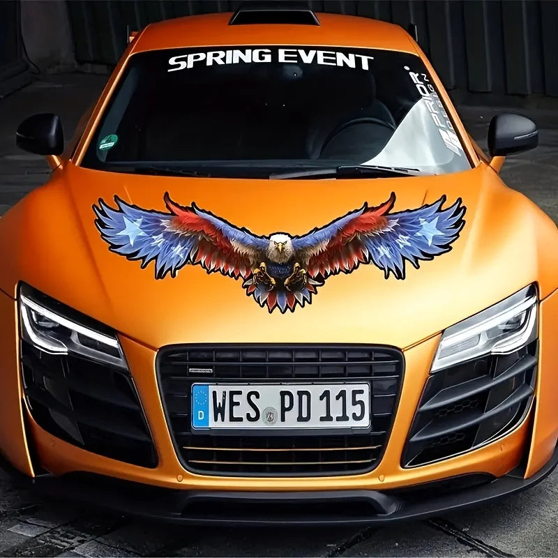 For Hood Post Body Stickers Auto A Spreading Eagle Stickers