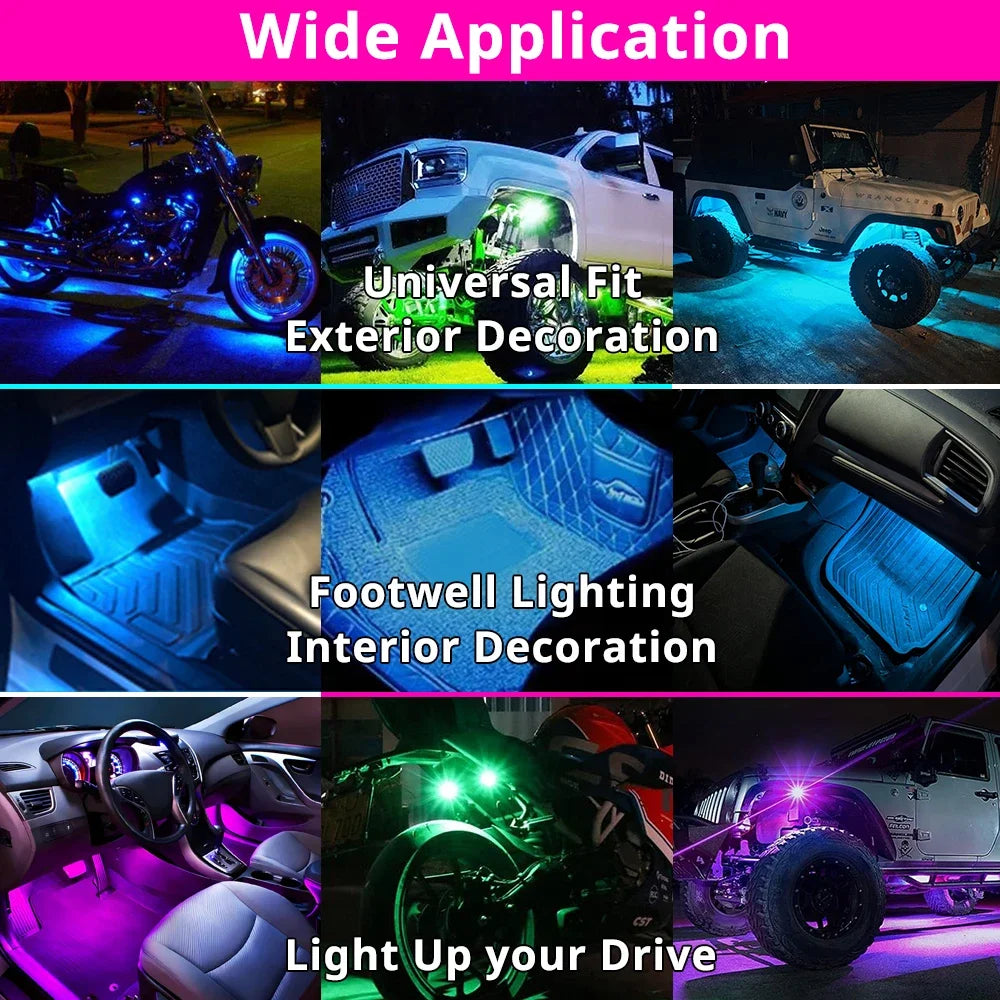 Remote Control Strobe RGB Flash Underglow Footwell Mods
