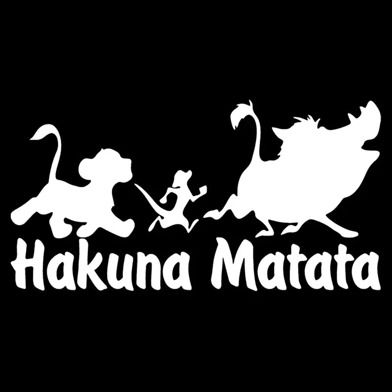 19CM Stickers Hakuna Matata Animal Cover Scratches Personality