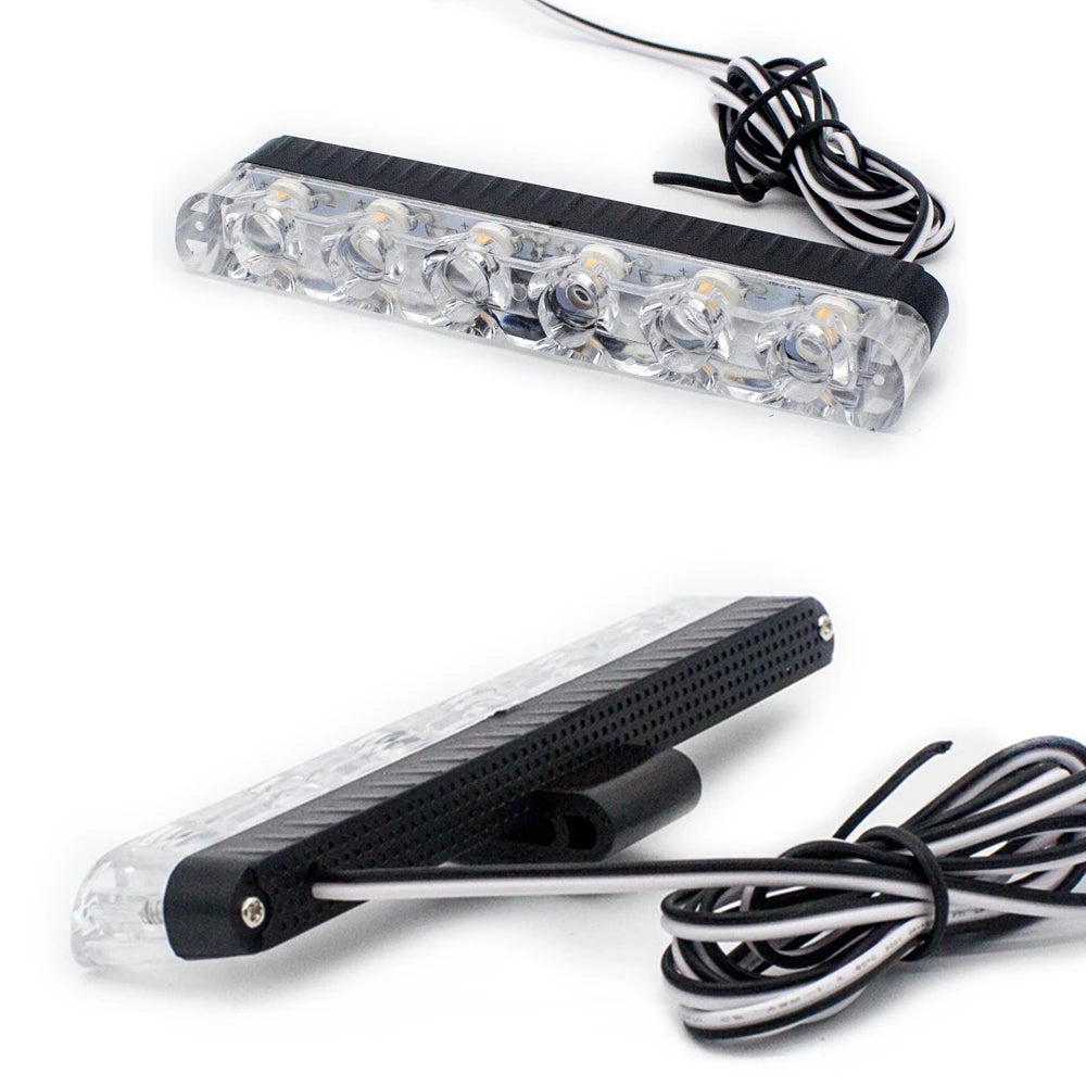 6LED Flashing Grille Wireless Remote Emergency Strobe 12V Warning