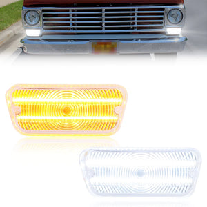 For 1967 1968 1969 1970 1971 2PCS Front Bumper Parking Drl Turn