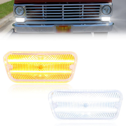For 1967 1968 1969 1970 1971 2PCS Front Bumper Parking Drl Turn