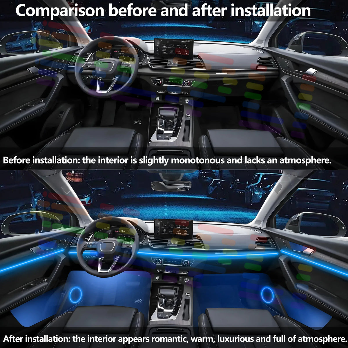 For BMW X2 U10 Interior Strip Made Acrylic Full Color Changing