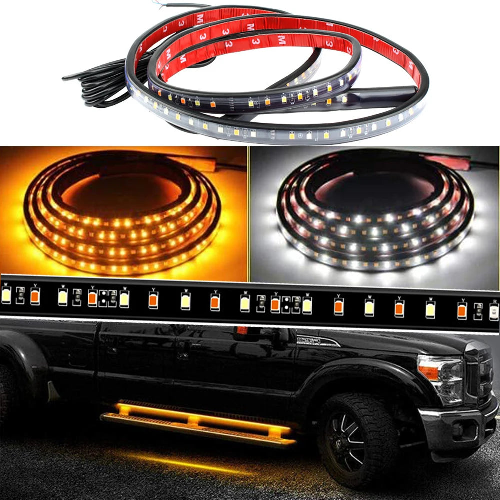 2X Headlights Side Pedals Flowing Inch Pickup Truck Mounted
