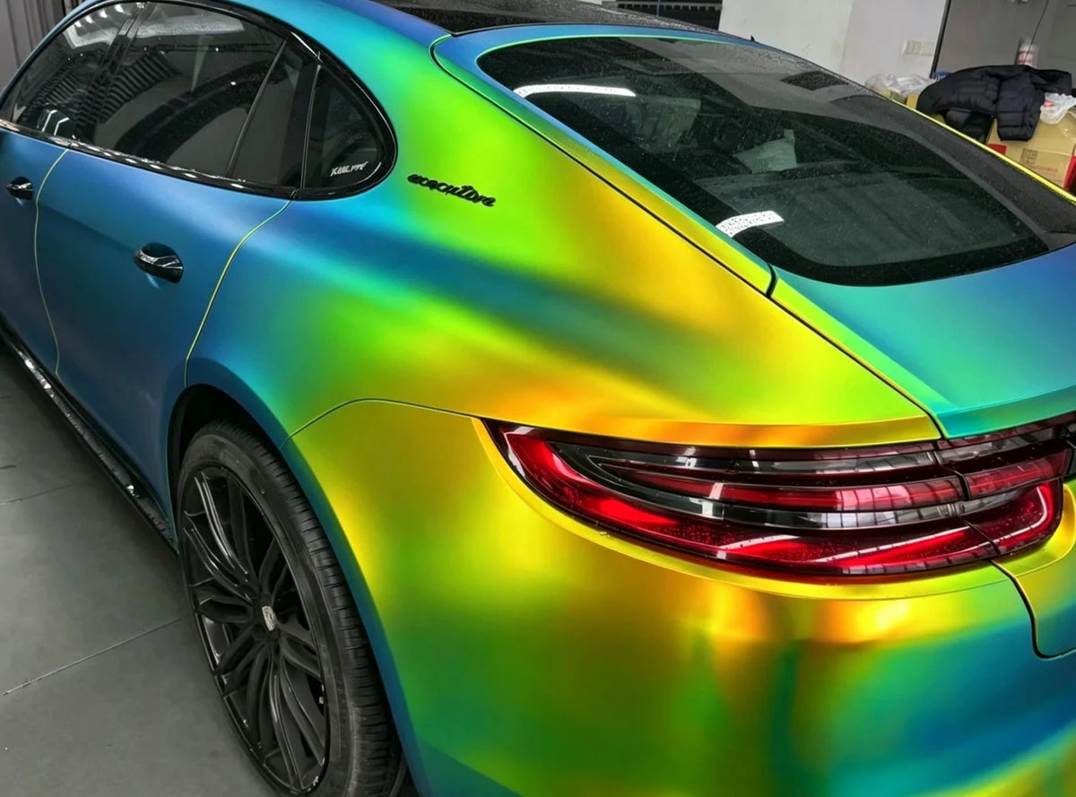 Rainbow Holographic Chrome Pet Vinyl Wrap Film self-adhesive