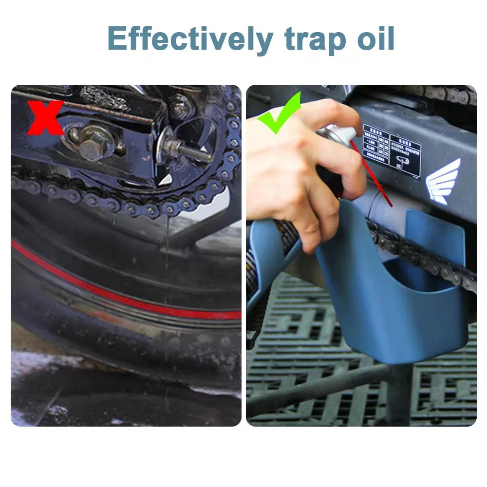 Motorcycle Bike Chain Oil Storage Tool Box Cleaning splash-proof