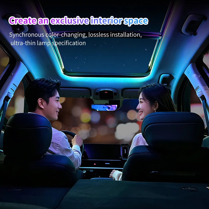 Sunroof Strip Ambient Remote APP Control USB Roof Panoramic