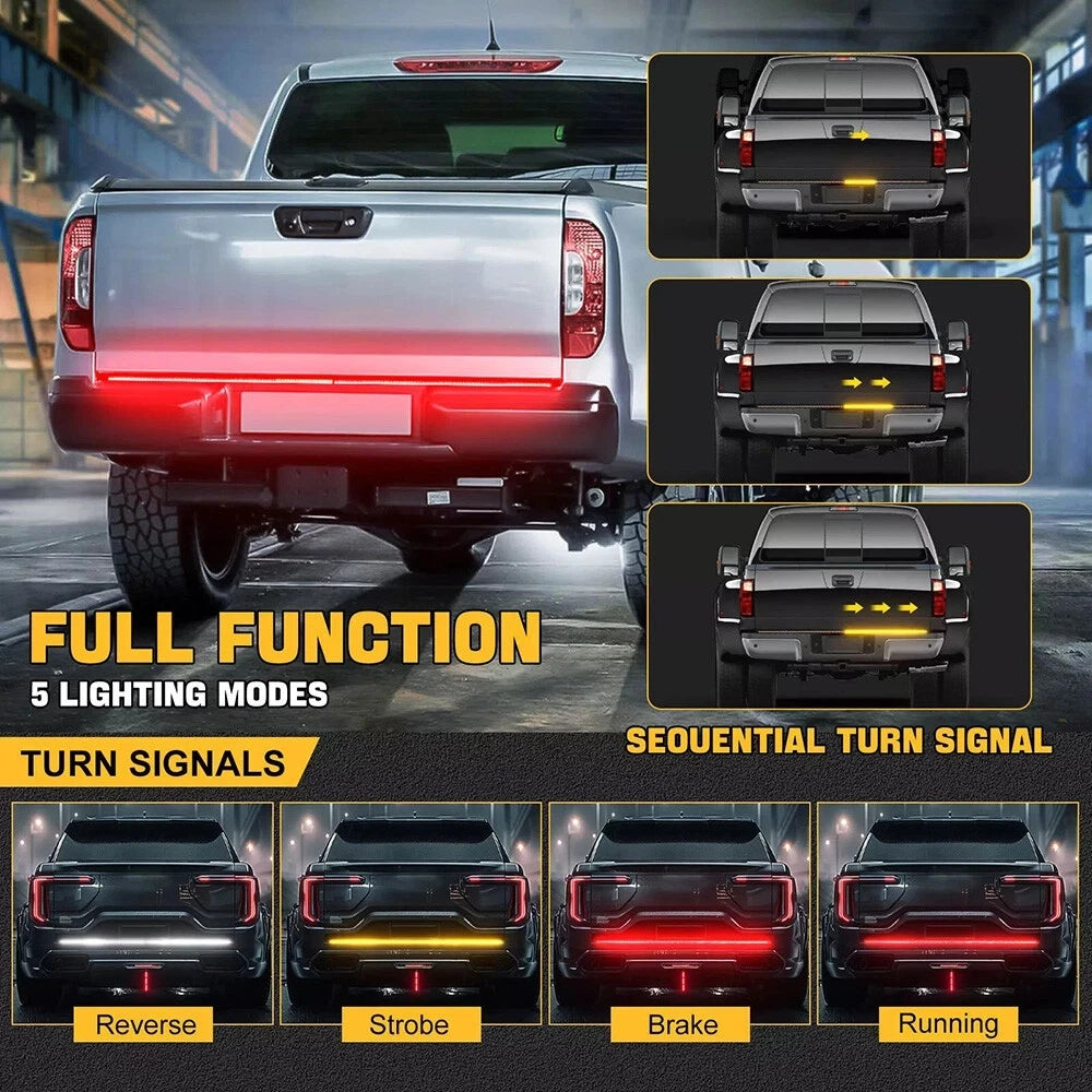For Chevy Silverado Ford Dodge Truck Rear Tailgate Strip Bar