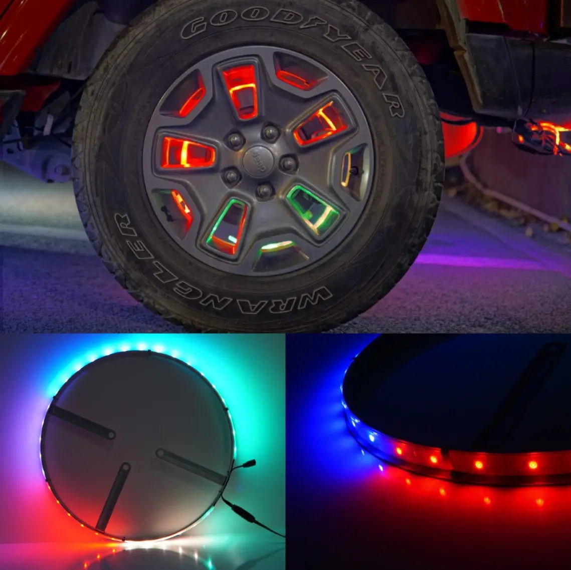 Sample 12V Inch Custom Size Wheel Trucks RGB multi-colors