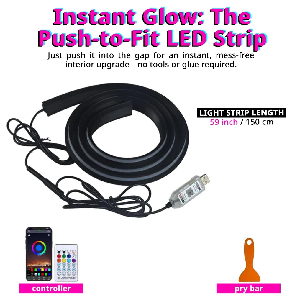 Windshield Ambient Strip Inch RGB Remote APP Music Sync