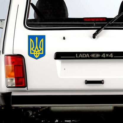 13CM Coat Arms Ukraine Funny Sticker Colorful Pvc Printed