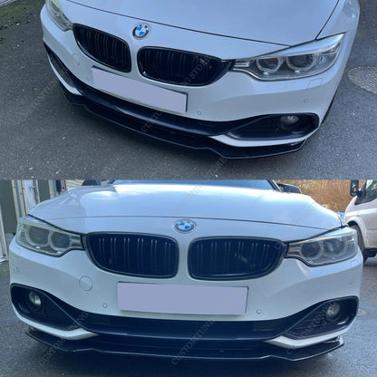For BMW F32 F33 F36 Non-M Gloss Black Front Bumper Splitter Lip