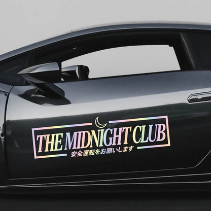 Jdm Midnight Sticker Windshield Banner Night Run Sport