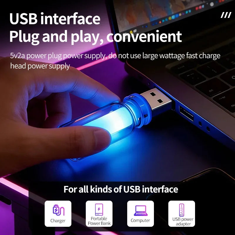 Ambient Lighting Night Wireless No Wiring Required Music