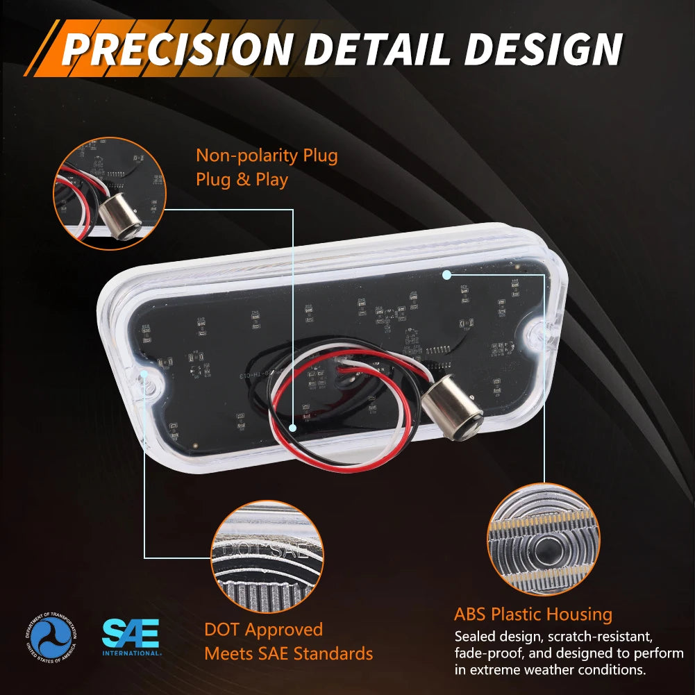 For 1967 1968 1969 1970 1971 2PCS Front Bumper Parking Drl Turn