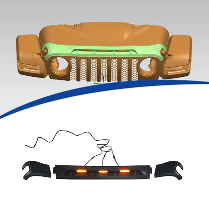 For Jeep Gladiator Jt Wrangler Jl 2020-2026 ABS Hood Protector