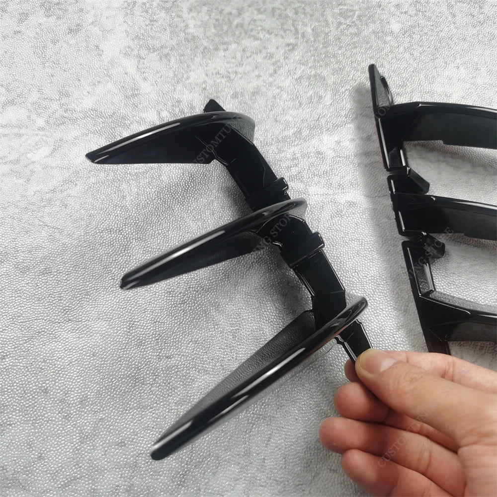 For BMW F40 Gloss Black Rear Bumper Aero Flicks Splitter Trim