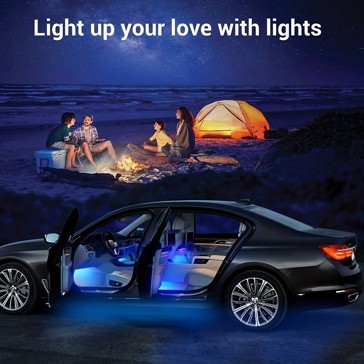 For Volkswagen Polo Interior Mood Ambient RGB 64-color Kit