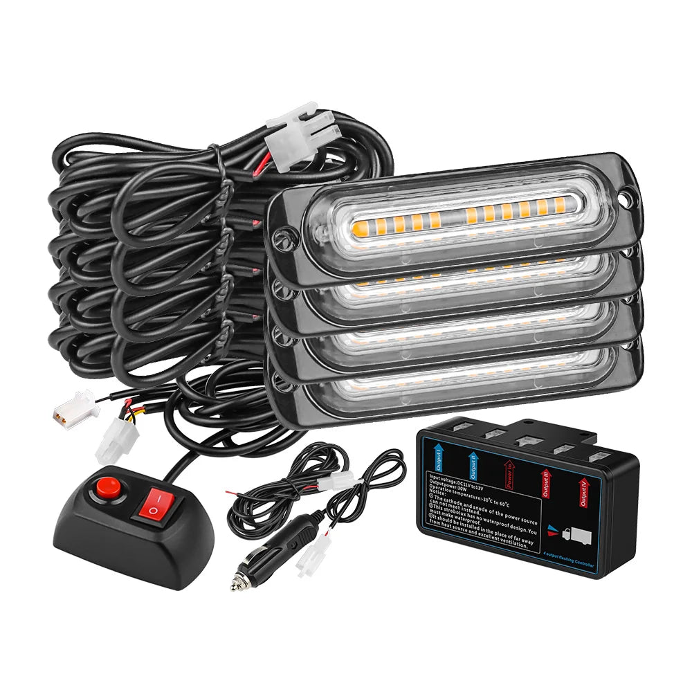 Warning Use Strobe Front Grille Emergency Flashing Bar Multiple