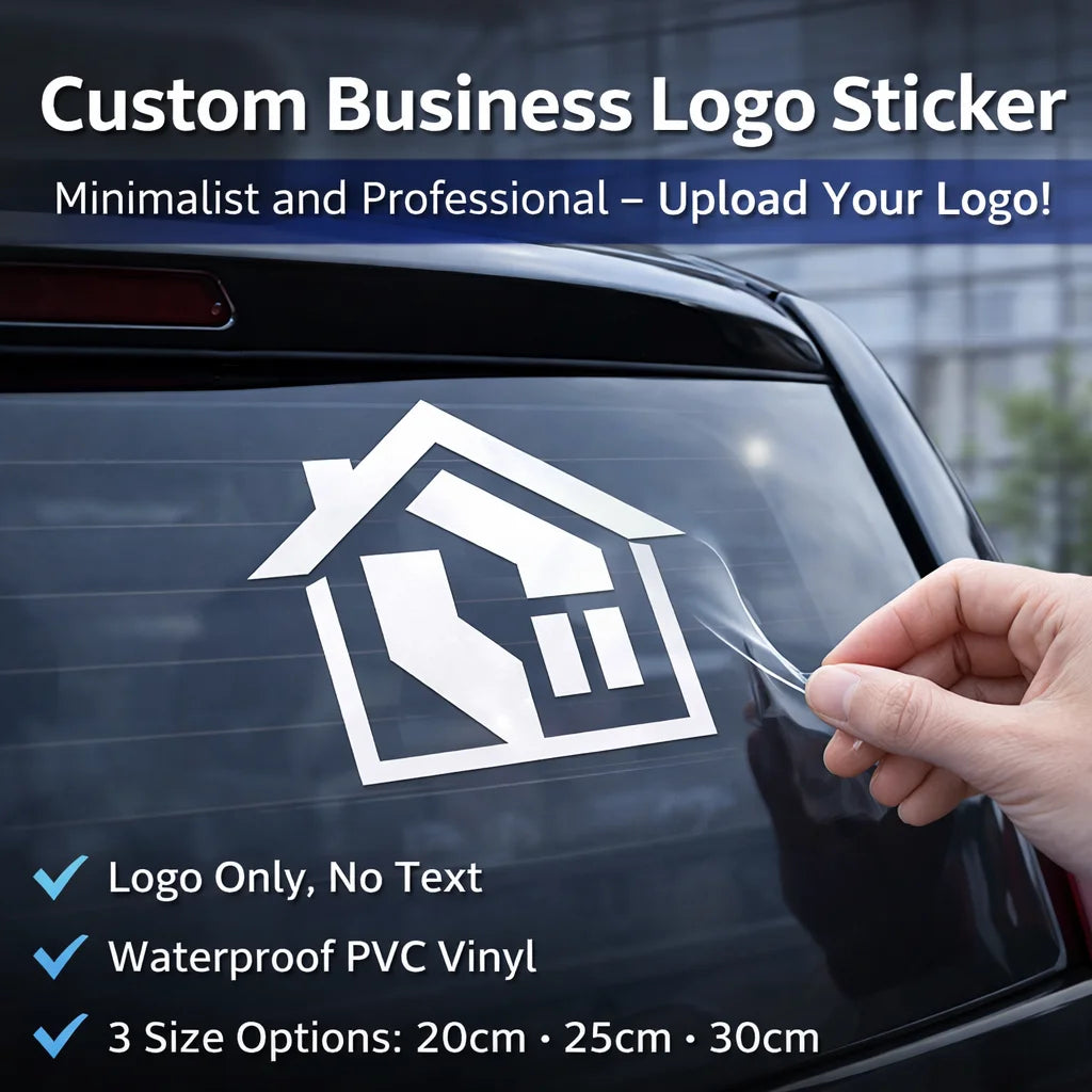 Custom Business Logo Sticker Minimalist Company Decal Window
