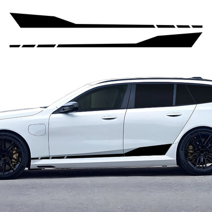 For BMW M5 G90 G99 Auto 2PCS Side Door Skirt Long Stripes Waist
